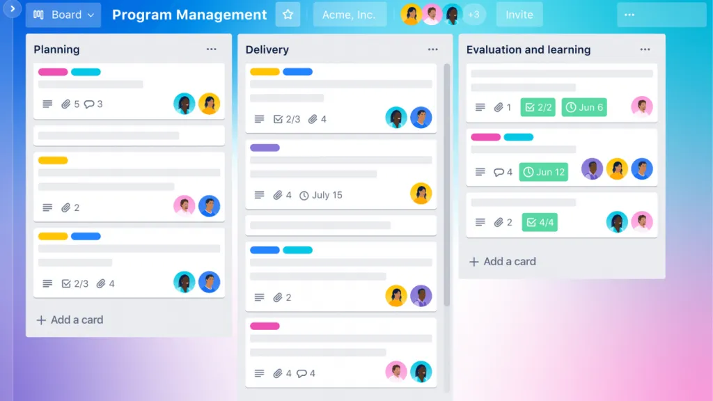 Trello là phần mềm ứng dụng trên nền tảng website