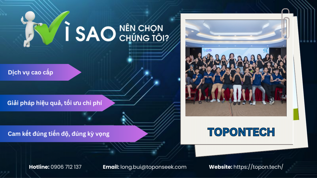 TopOnTech là công ty viết mọi phần mềm theo yêu cầu