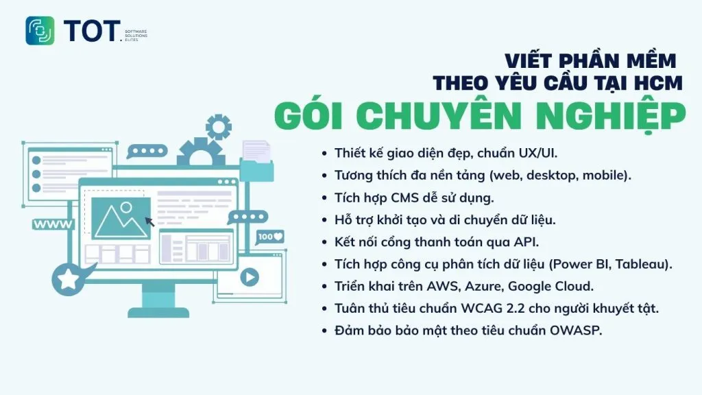 Dịch vụ viết phần mềm theo yêu cầu tại HCM tại TOT