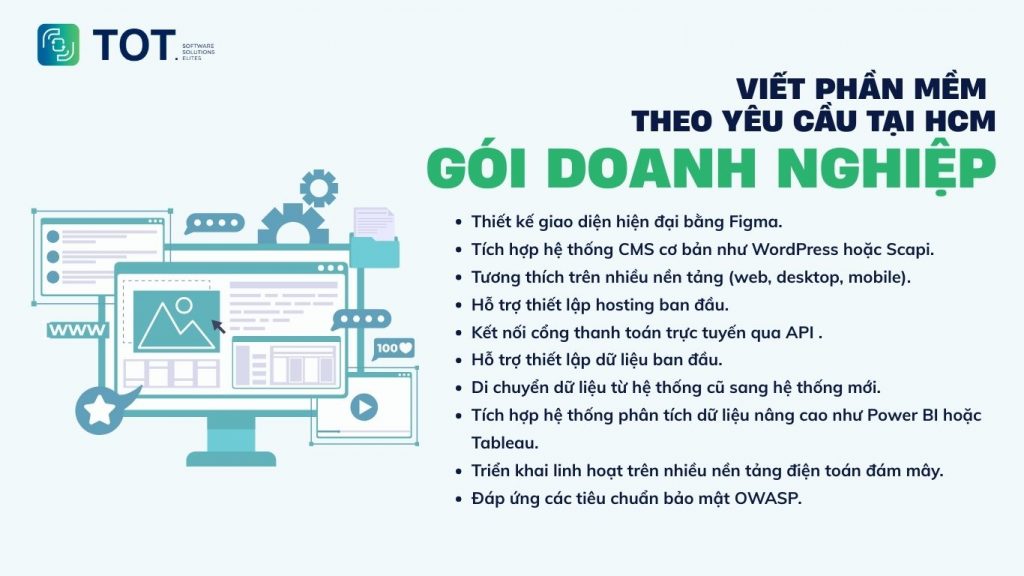 Dịch vụ viết phần mềm theo yêu cầu tại HCM tại TOT