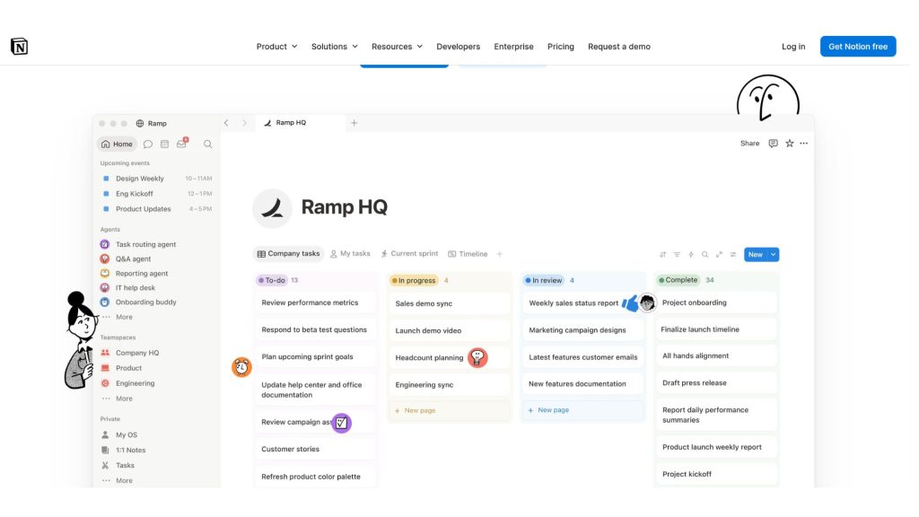 Notion app quản lý thời gian máy tính
