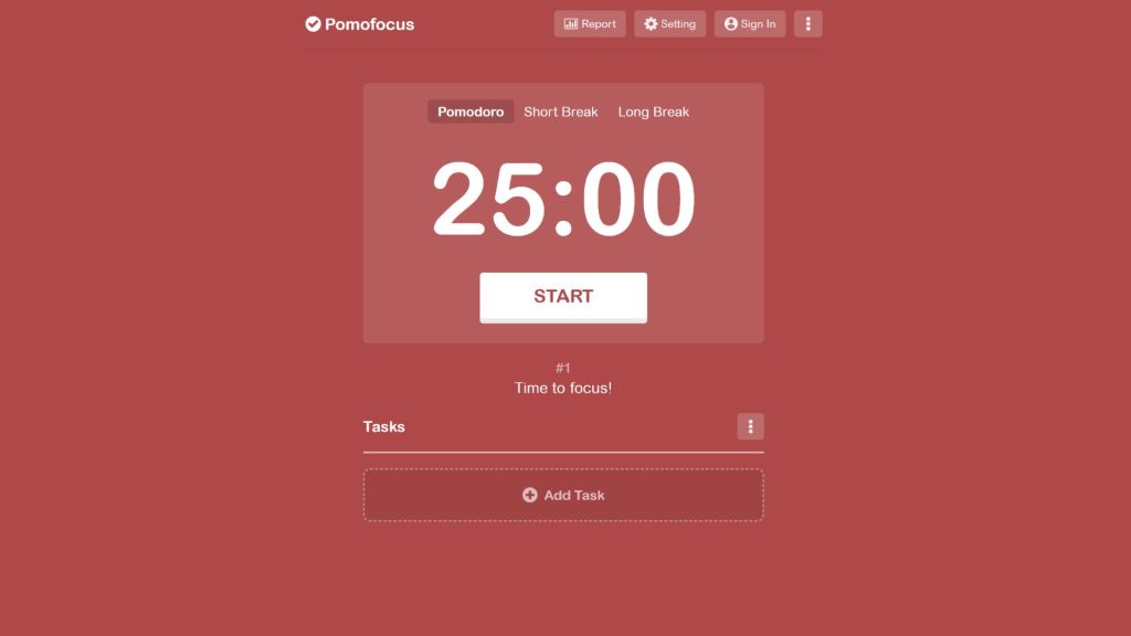 Pomofocus app quản lý thời gian học tập