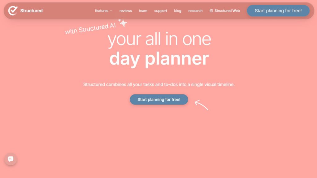 Structured app tạo thời gian biểu