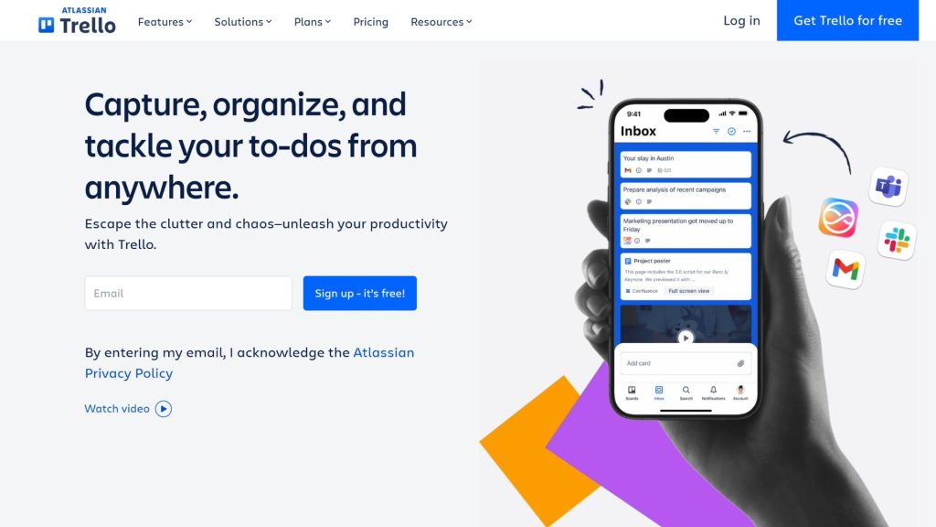 Trello app quản lý thời gian