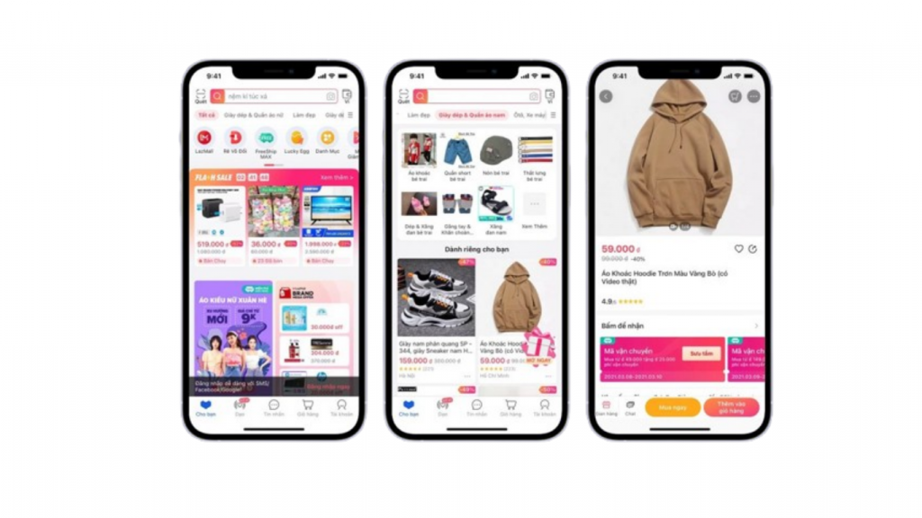Thiết kế giao diện app tối ưu UI cho mua sắm nhanh
