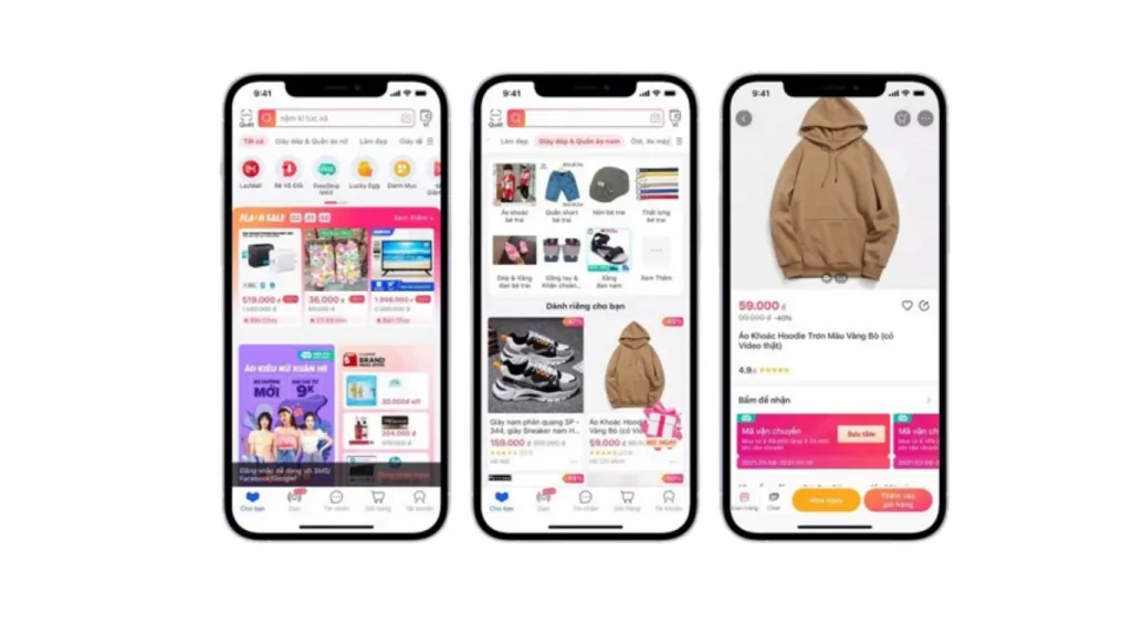 Thiết kế giao diện app tối ưu UI cho mua sắm nhanh