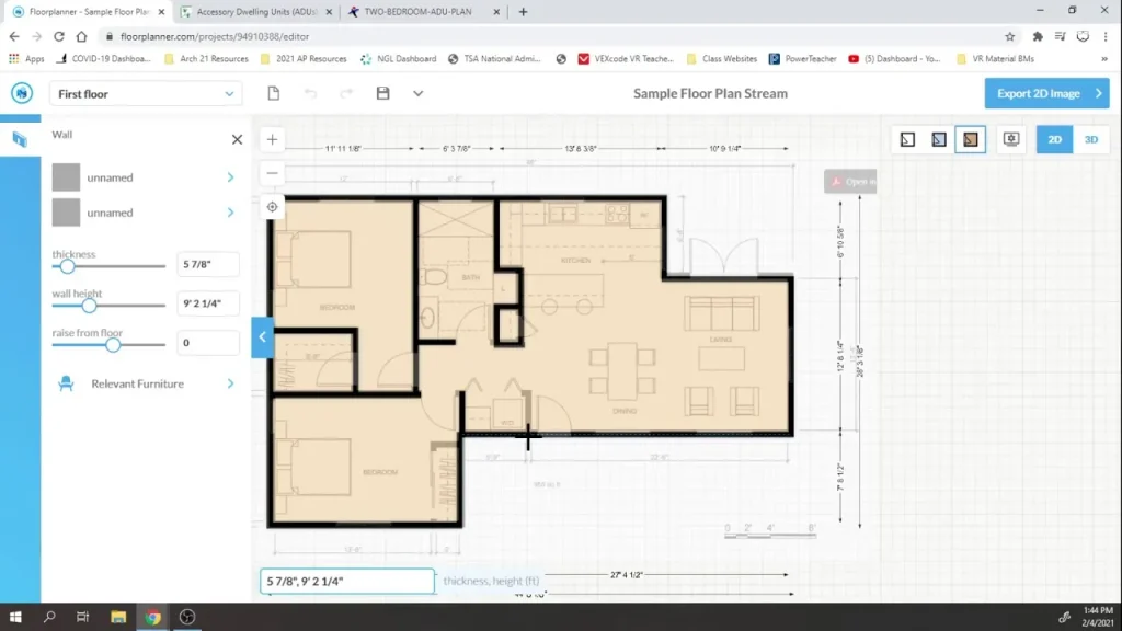 Floorplanner free home design app with 2D and 3D floor plan views