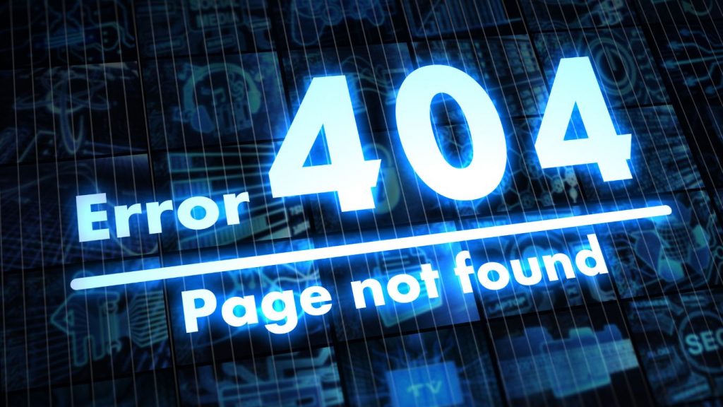 Lỗi 404 do liên kết hỏng
