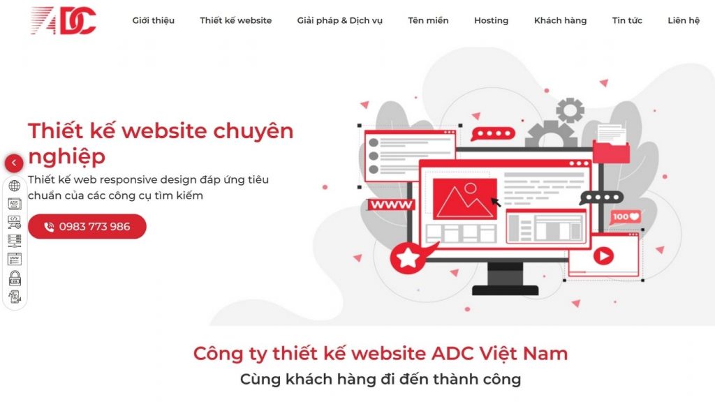 công ty thiết kế web ở hà nội ADC