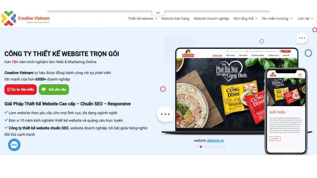 Công ty thiết kế website CreativeVietNam