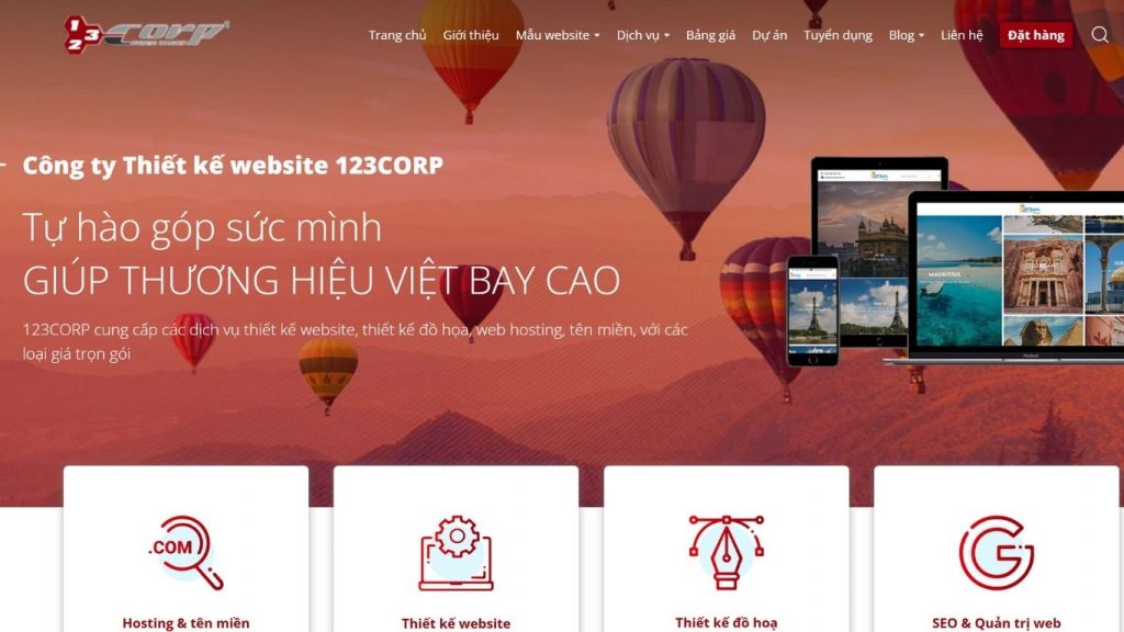 công ty thiết kế website 123corp