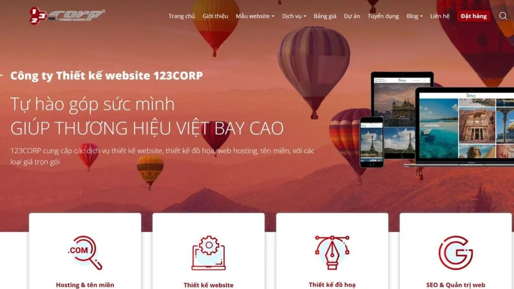 công ty thiết kế website 123corp