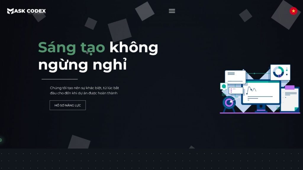 đơn vị thiết kế website Mask Codex
