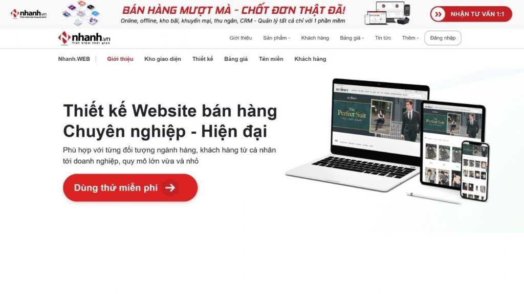 thiết kế website nhanh