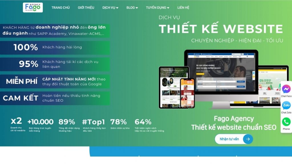 xây dựng website chuyên nghiệp