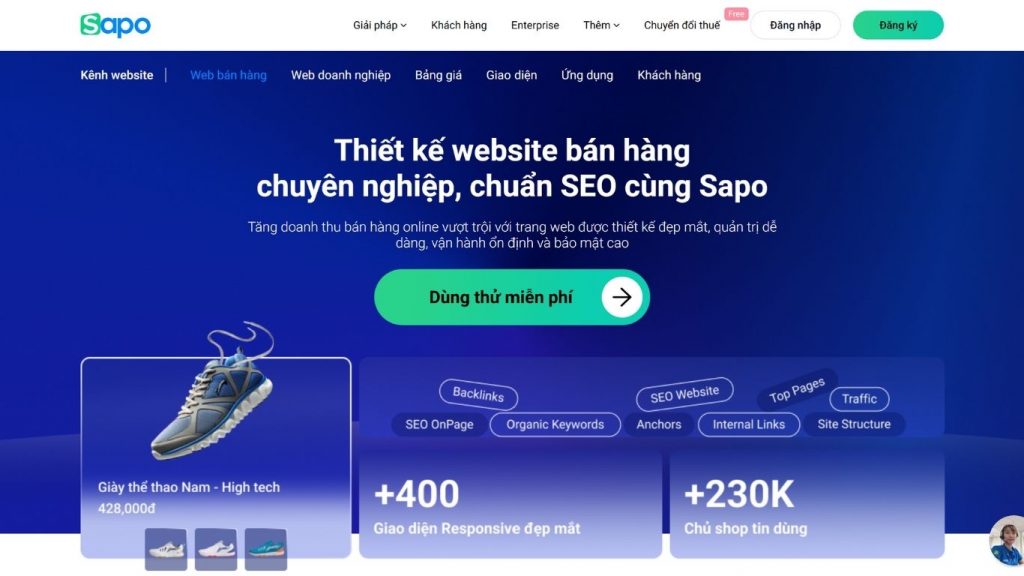 Sapo là công ty thiết kế web doanh nghiệp TPHCM uy tín