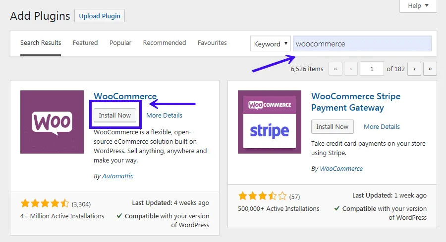 Hướng dẫn cài đặt WooCommerce 