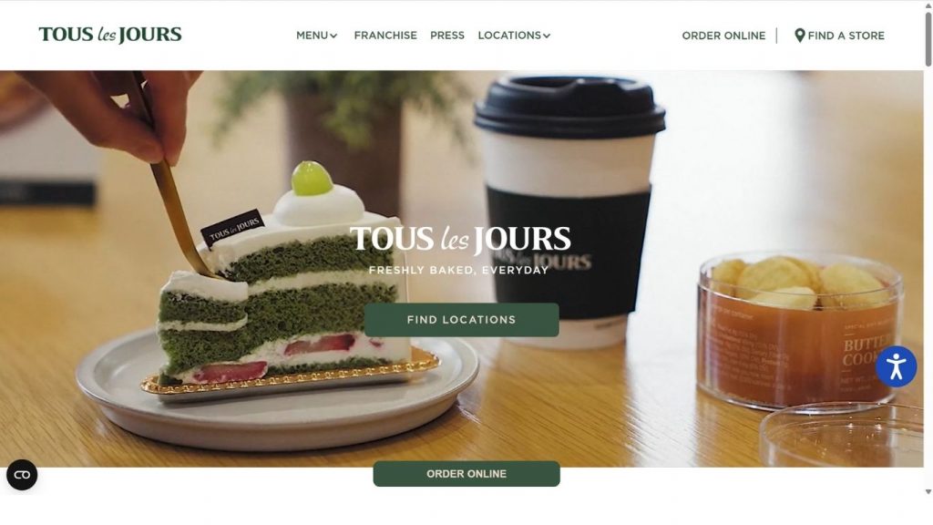 Tous Les Jours – Giao diện tối ưu cho quán cà phê