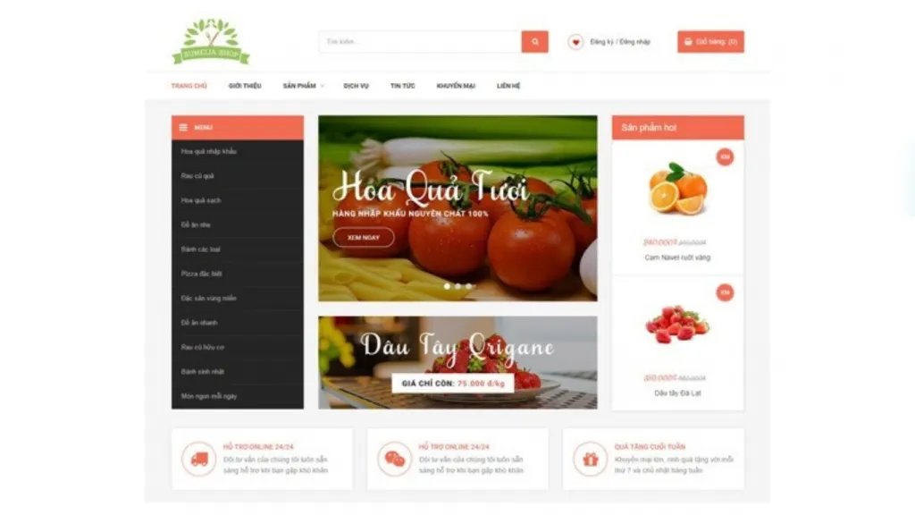 Mẫu web hiện đại, tích hợp bản đồ và tìm kiếm thông minh