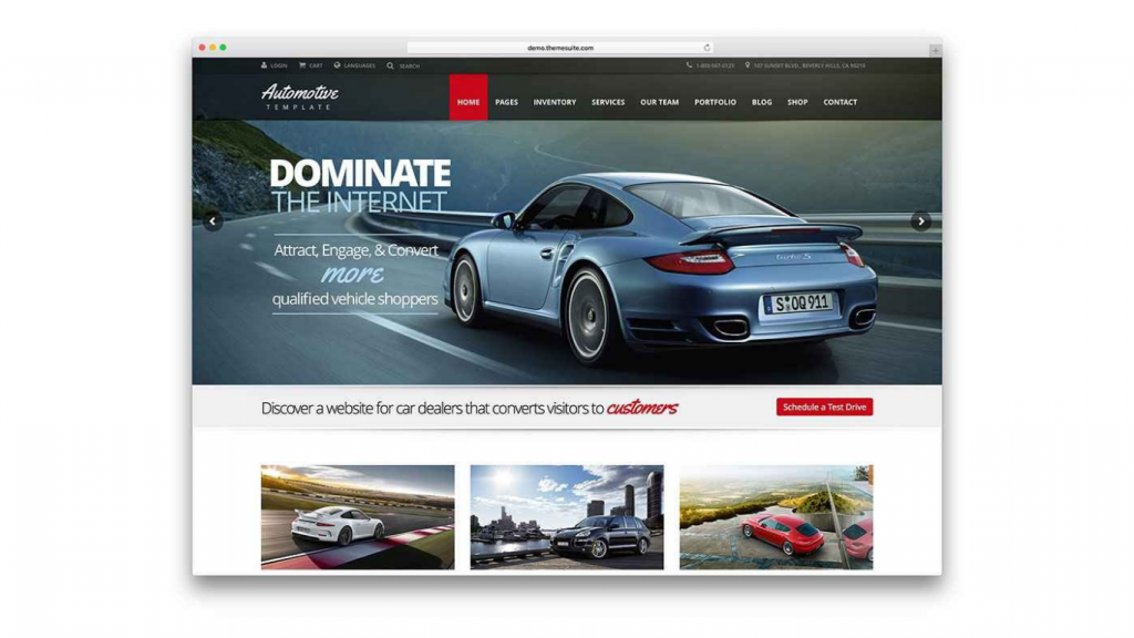 Mẫu thiết kế website Automatic