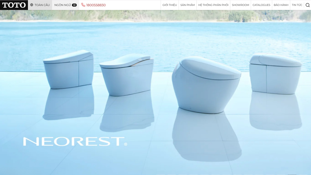 TOTO Việt Nam là website chính thức giới thiệu các thiết bị vệ sinh cao cấp