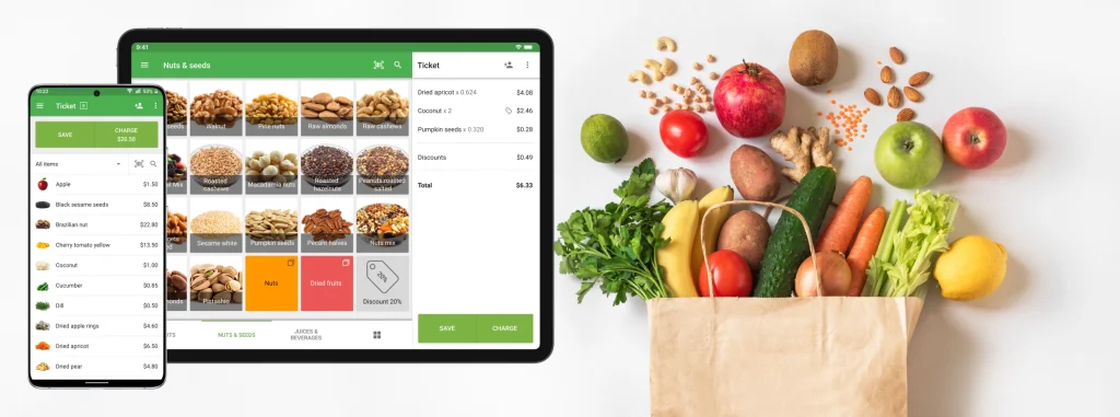 Giao diện app quản lý bán hàng trên điện thoại Loyverse POS