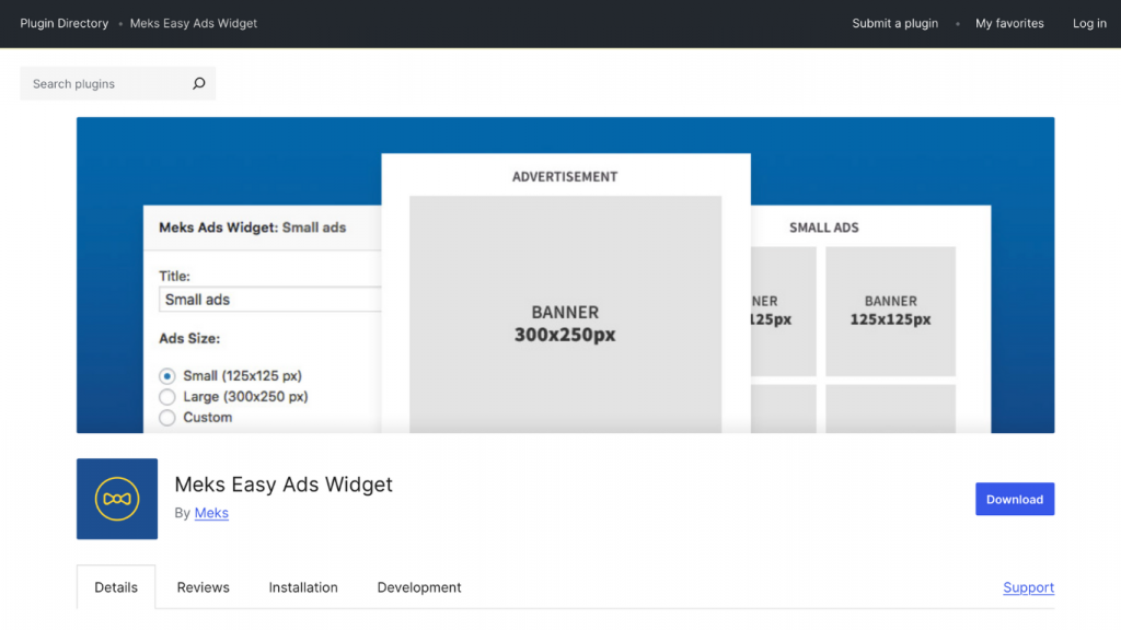 plugin Meks Easy Ads Widget