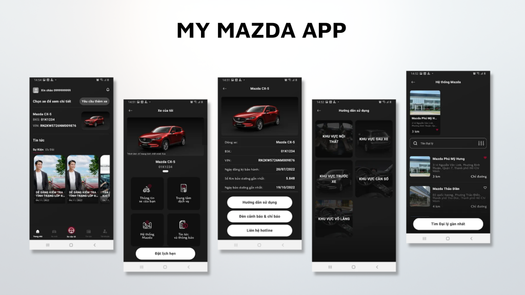 ứng dụng mazda