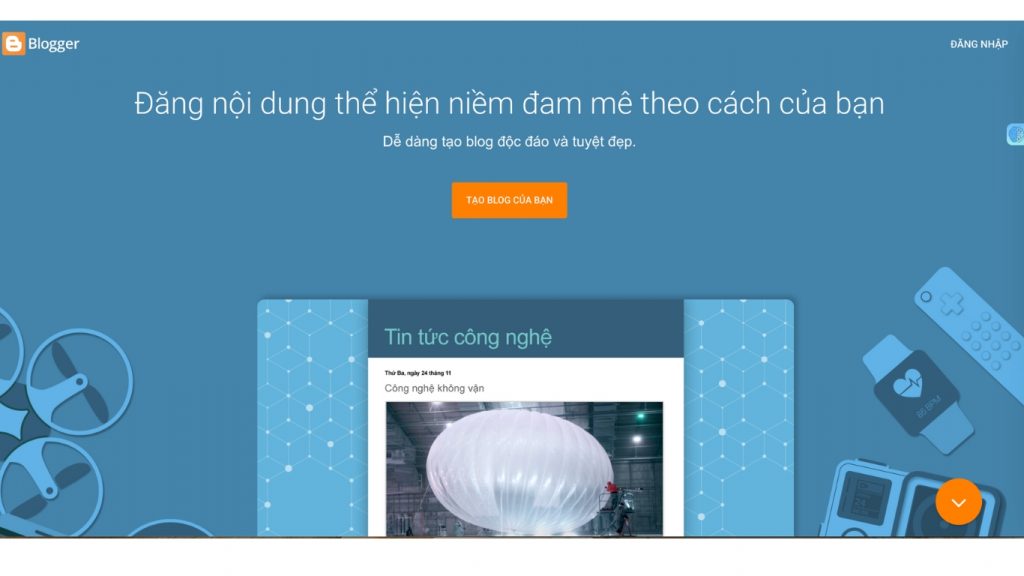 Blogger là nền tảng thiết kế website miễn phí, dễ thao tác