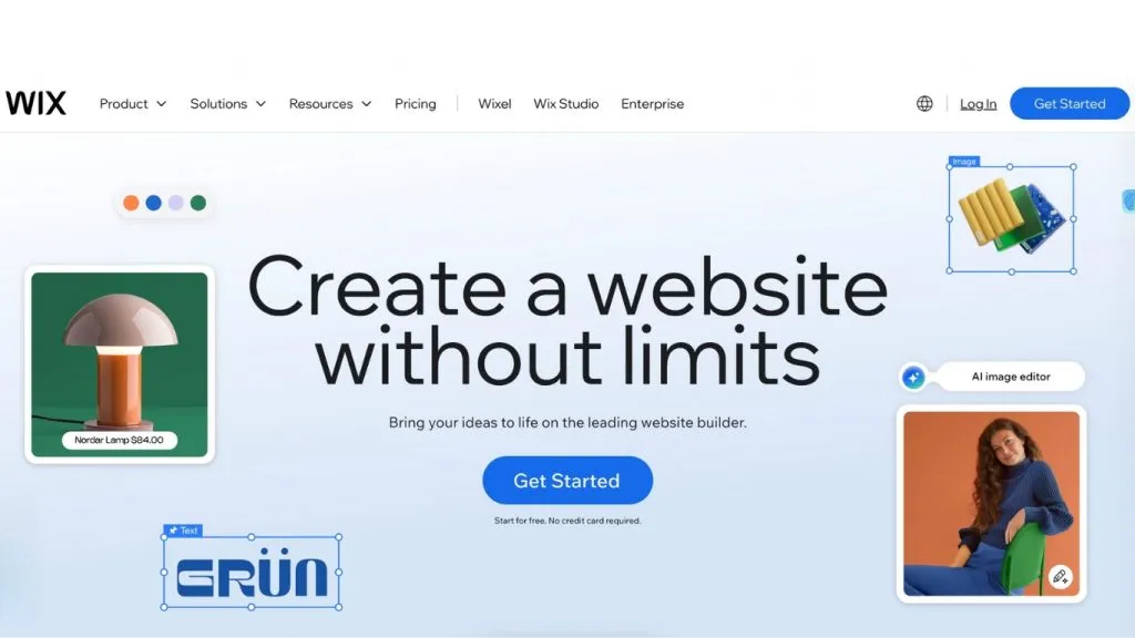 Nền tảng Wix giúp tạo website dễ dàng cho người mới chỉ cần click chuột kéo thả