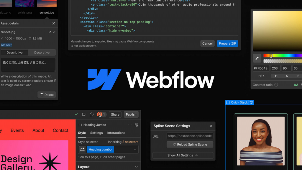 Công cụ thiết kế website Webflow