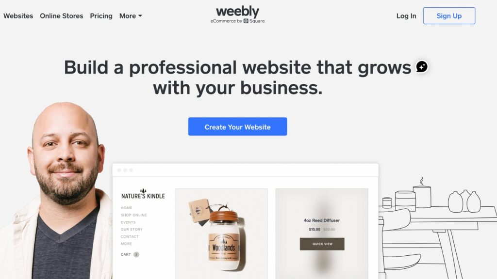 Weebly cung cấp trình tạo website dễ dùng và ổn định