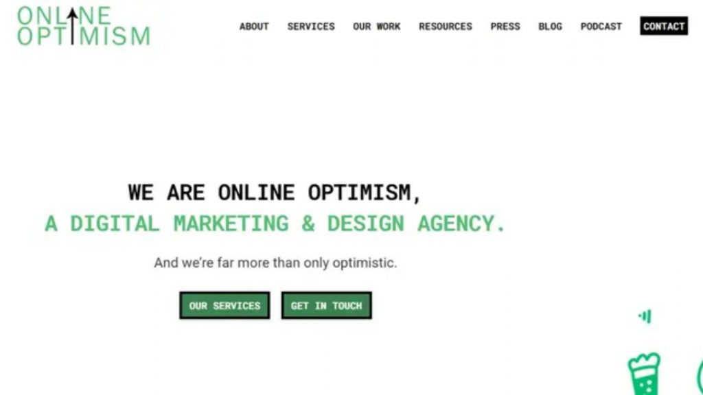 Online Optimism supports construction companies