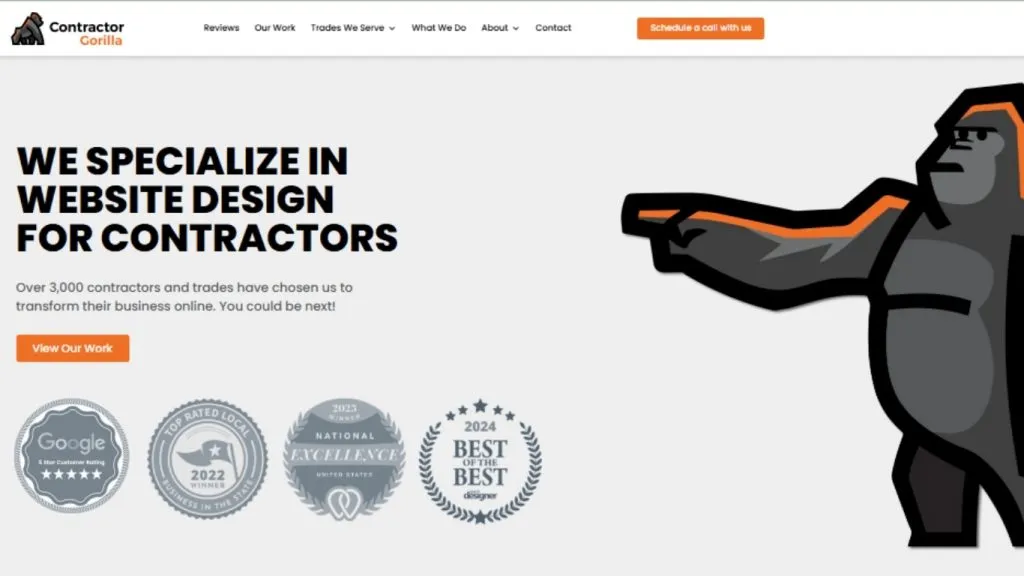 Contractor Gorilla excels as a construction web design agency