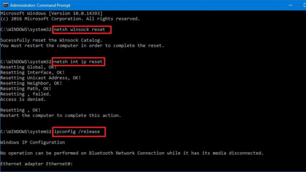 Làm mới địa chỉ IP bằng CMD để sửa lỗi web và khôi phục kết nối mạng