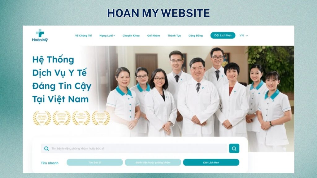 The Hoan My website was built by TopOnTech