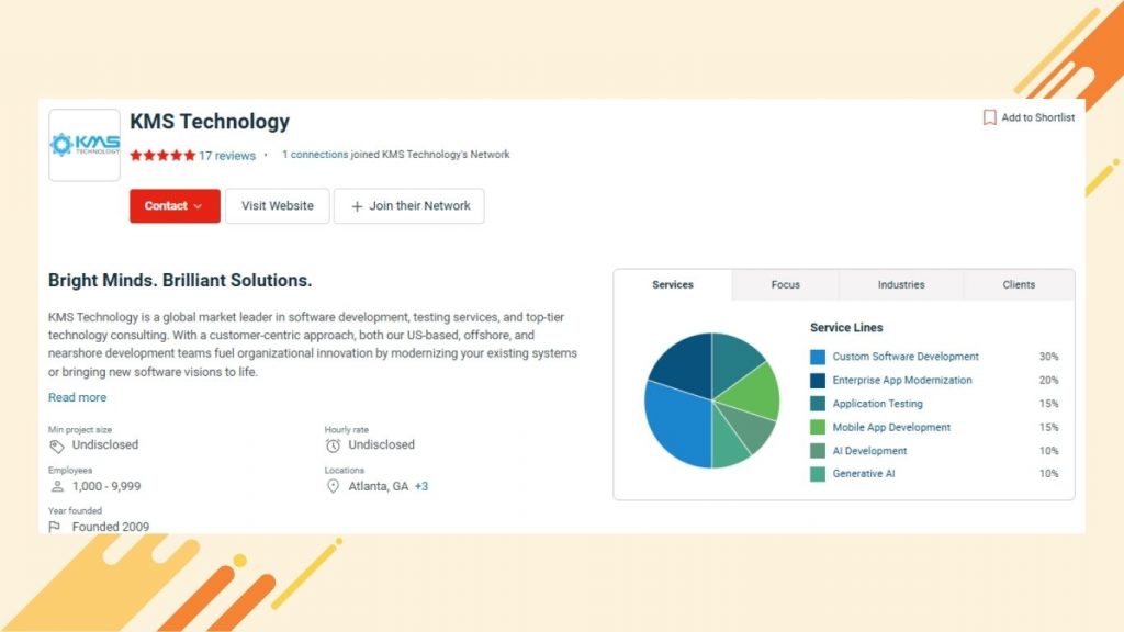 KMS Technology is a global market leader in software development, testing, and top-tier technology consulting 