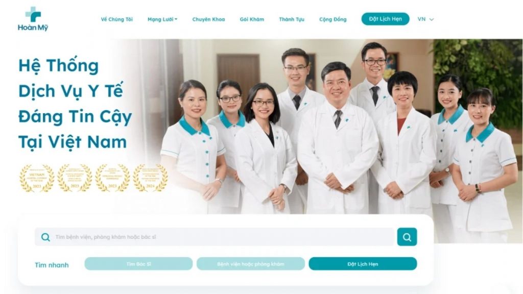TOT built Hoàn Mỹ Hospital website