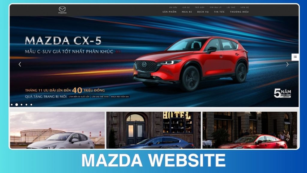 Mazda website redesign with improved user experience