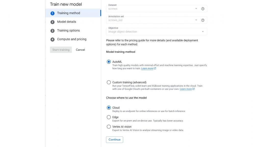 Chọn phương pháp huấn luyện