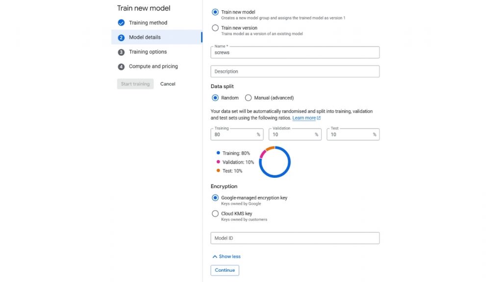 Cài đặt mô hình đào tạo