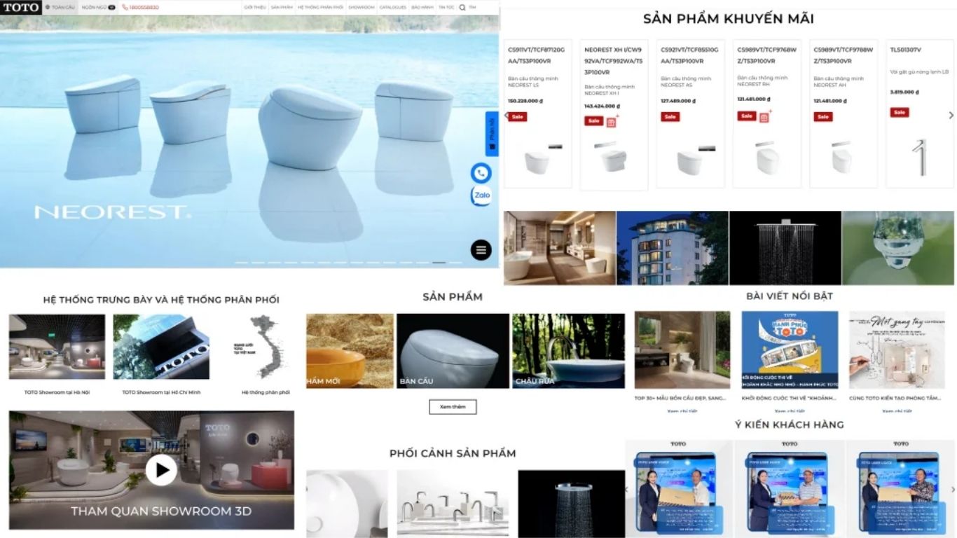 The TOT Vietnam website runs smoothly, ensuring optimal performance
