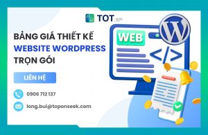 bảng giá thiết kế website wordpress