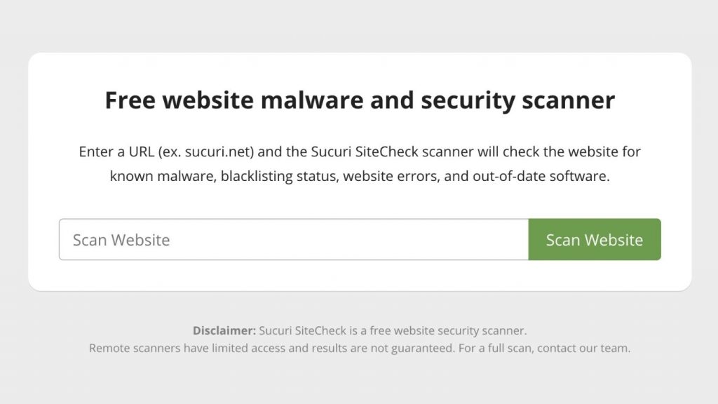 kiểm tra bảo mật website Sucuri SiteCheck