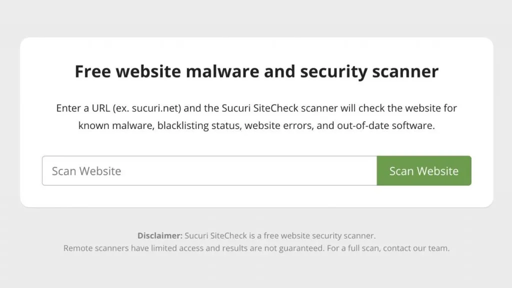 kiểm tra bảo mật website Sucuri SiteCheck