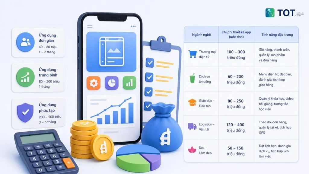 Chi phí thiết kế và duy trì app