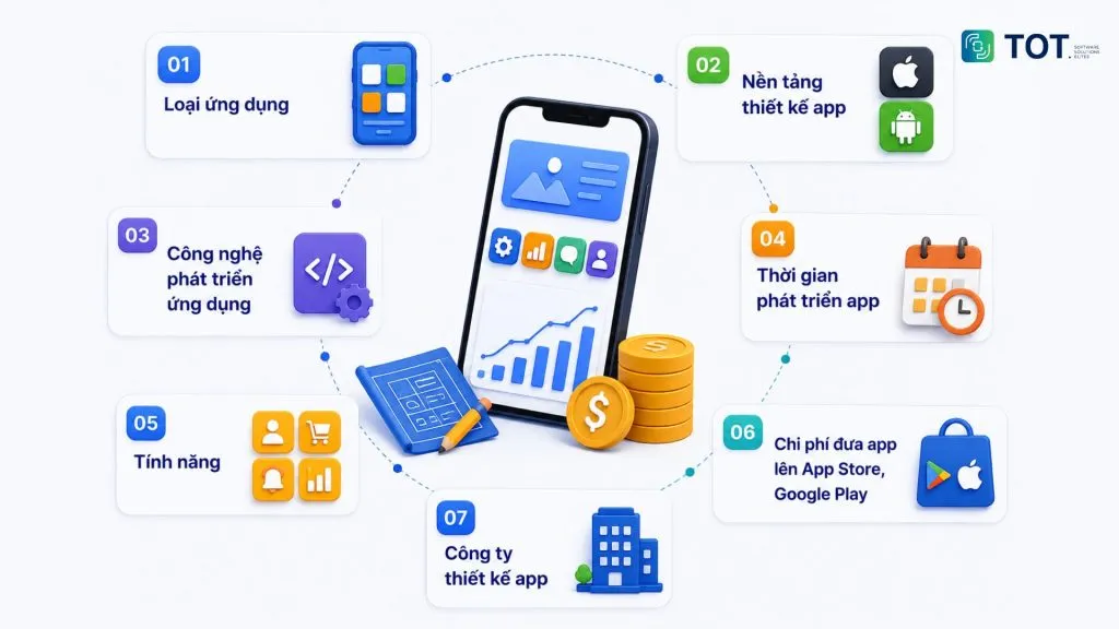 các yếu tố quyết định chi phí thiết kế app