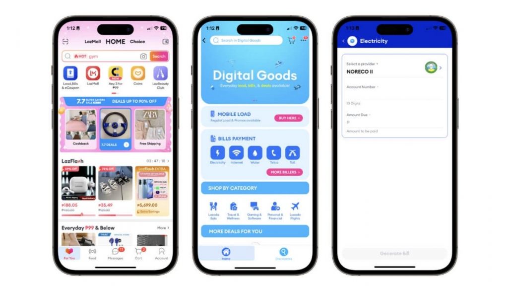 Lazada showcases an e-commerce application