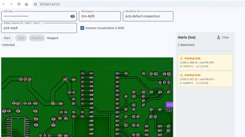 Kết quả đầu ra của ứng dụng flet
