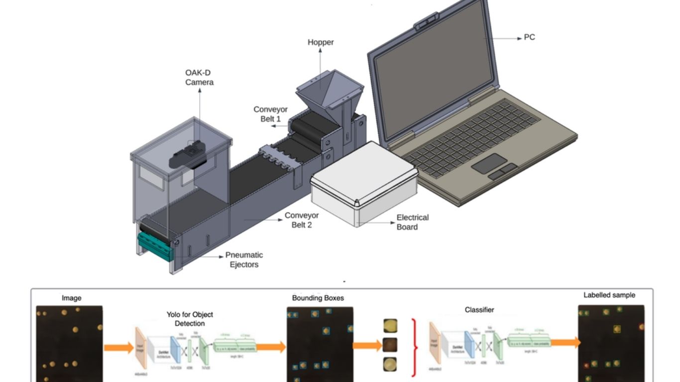 Hệ thống kiểm tra thị giác dùng để phân loại đậu lăng xanh